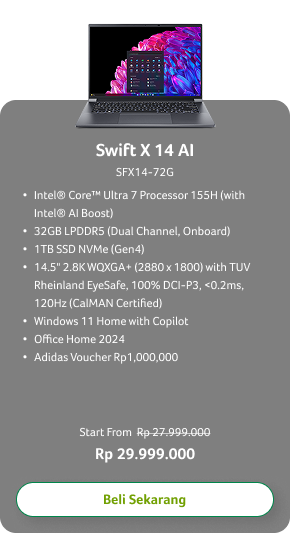 Swift X 14 AI SFX14-72G